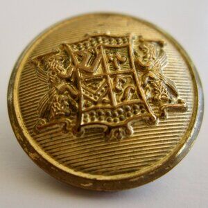 Vintage Waterbury Gold Metal Replacement 10 Buttons Winged Lion Griffen Crown